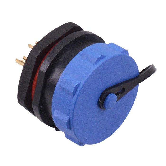 4 Pin Waterproof W21 Female Socket Panel Mount Connector IP68
