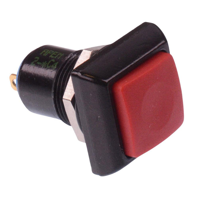 IPC1SAD6 APEM Red Square Latching 12mm Push Button Switch SPST IP67