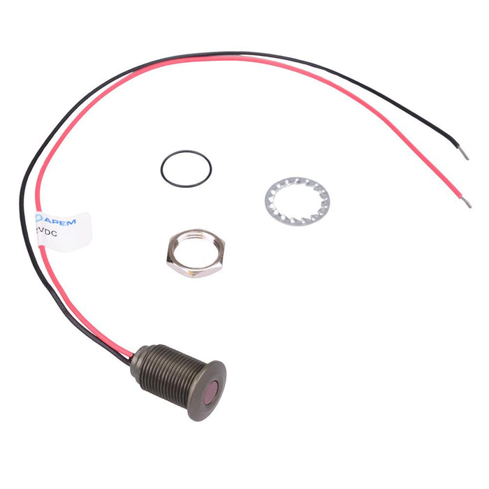 Q10F5AKXXR02E Red 10mm 2VDC LED Panel Indicator IP67 APEM