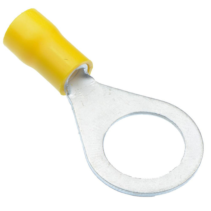 Yellow 13mm Insulated Crimp Ring Terminal (Pack of 100)