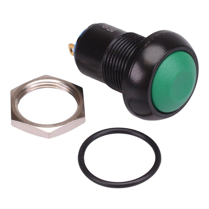 IPR1SAD3 Green Latching 12mm Push Button Switch SPST IP67 APEM