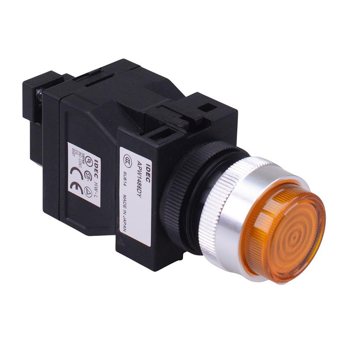 APW1486D-Y Yellow 480VAC Round Pilot Light Transformer IDEC