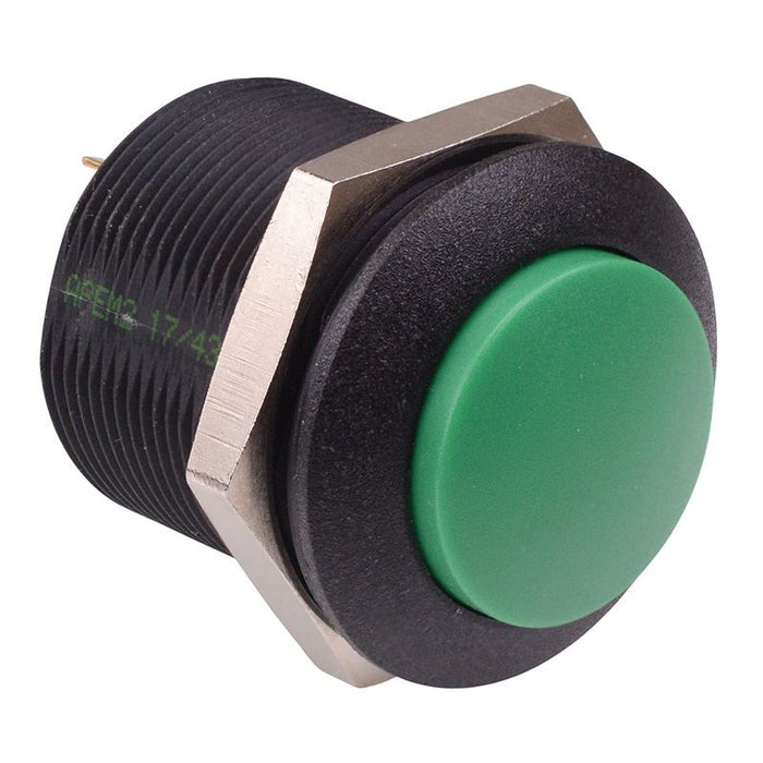 APEM FPAR1B1432X0X Green Latching Push Button Switch Round Actuator 24.2mm DPST