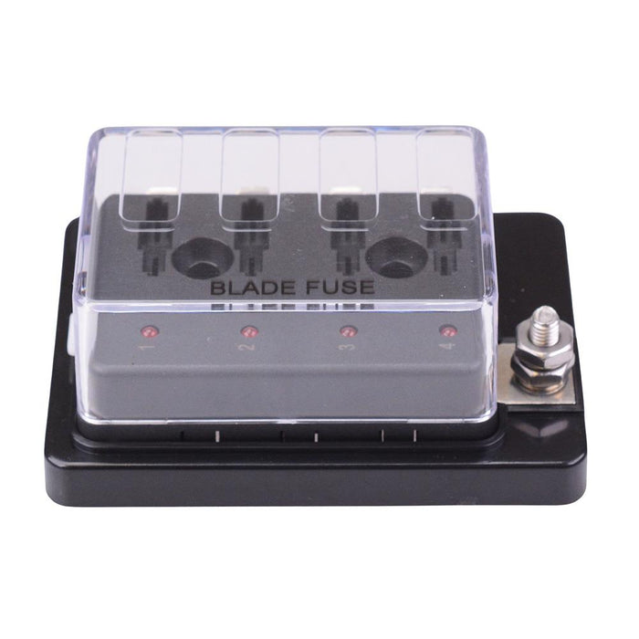 4 Way Standard Blade Compact Fuse Box with LED Indication R3-76C-01-3L104