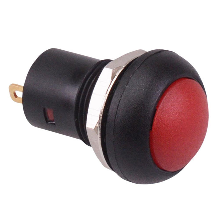 Red On-Off Latching 12mm Round Push Button Switch SPST IP67
