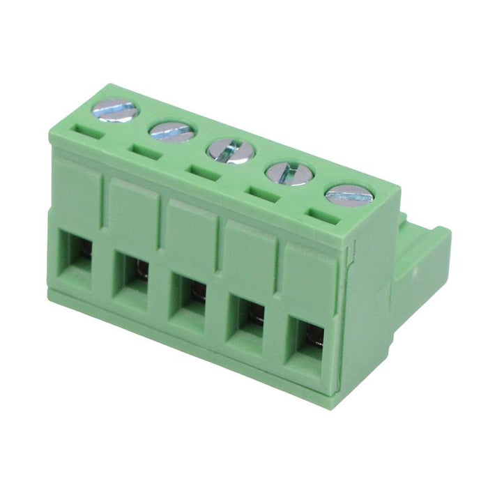 5-Way 5.00mm Right Angle Pluggable Terminal Block 15A 300V