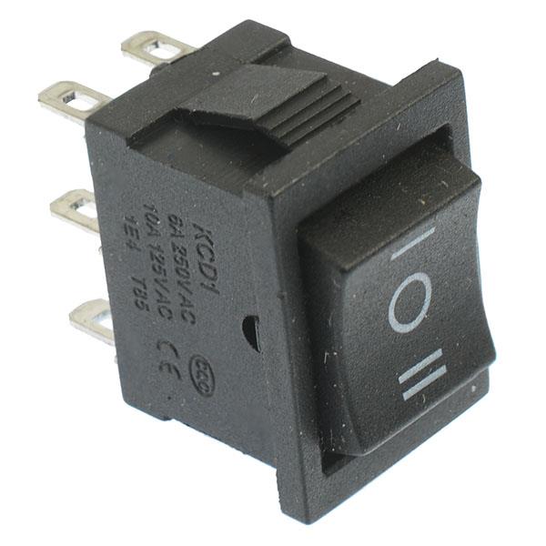 On-Off-On Rectangle Rocker Switch DPDT 6A 250VAC