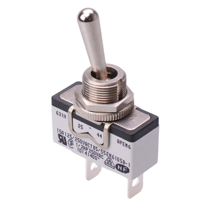 631H/2 On-Off Toggle Switch SPST 250V 15A APEM