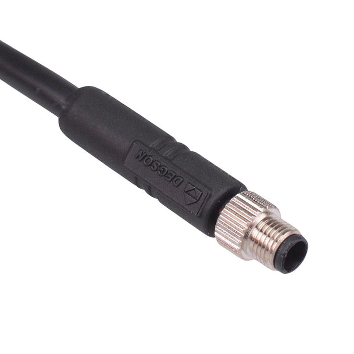 4 Way M5 Prewired Male Industrial Circular Connector IP67 1A 60V