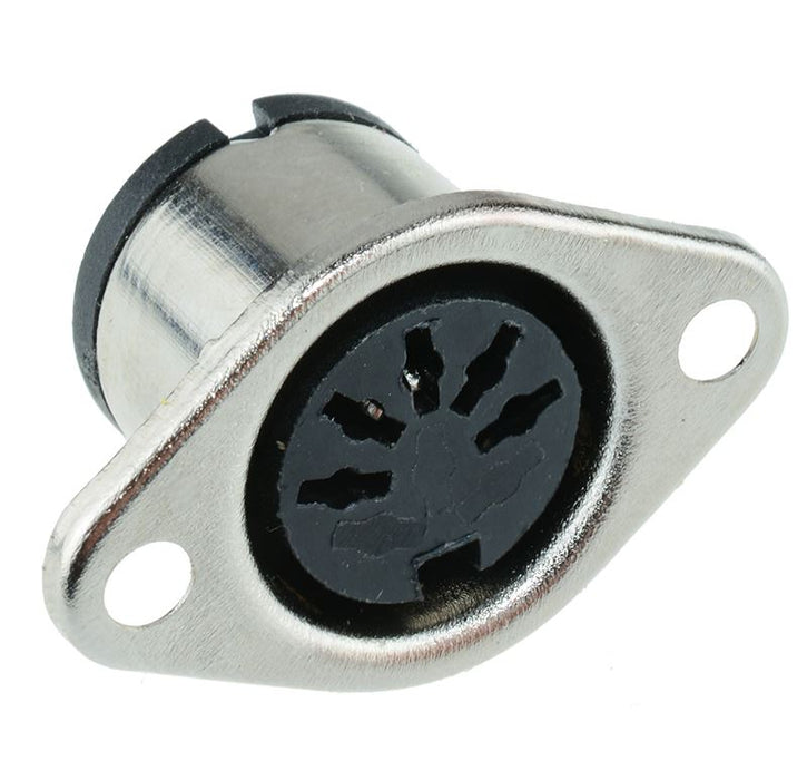 5-Pin DIN Panel Mount Socket Connector 180°