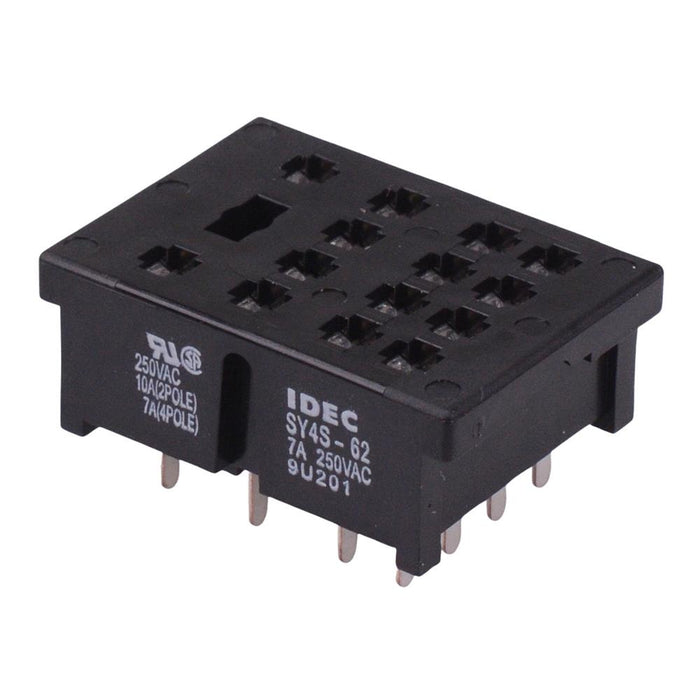 SY4S-62 PCB Mount Relay Socket for 4 Pole RY4S Relays IDEC