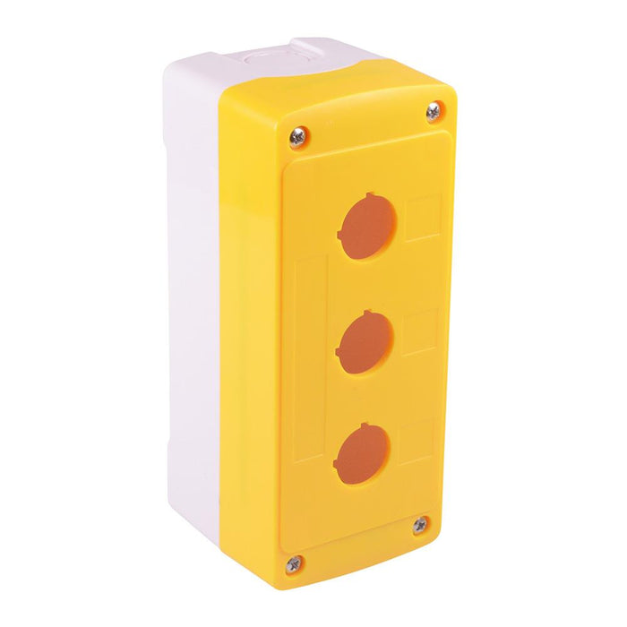 Yellow/White 3 Hole 22mm Control Station Box Enclosure IP65