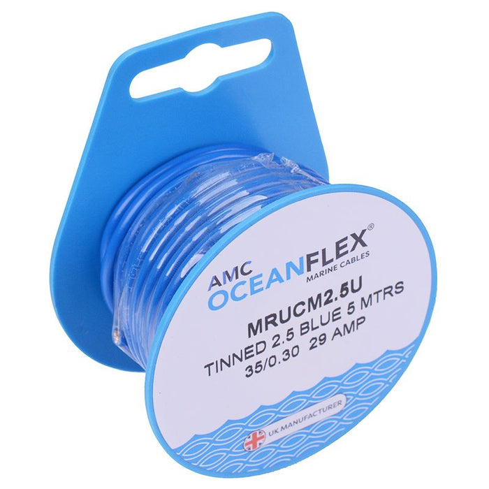 Blue 2.5mm² Oceanflex 29A Cable Mini Reel 5M