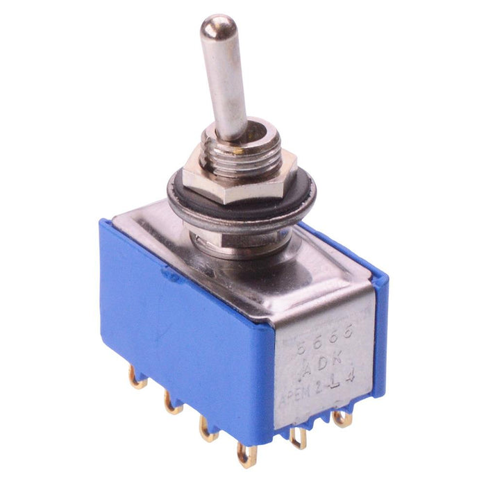 5666ADK APEM On-On 6.35mm Miniature Toggle Switch 4PDT 4A 30VDC