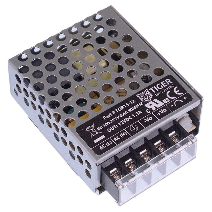 12VDC 1.3A 15W Industrial Enclosed Power Supply