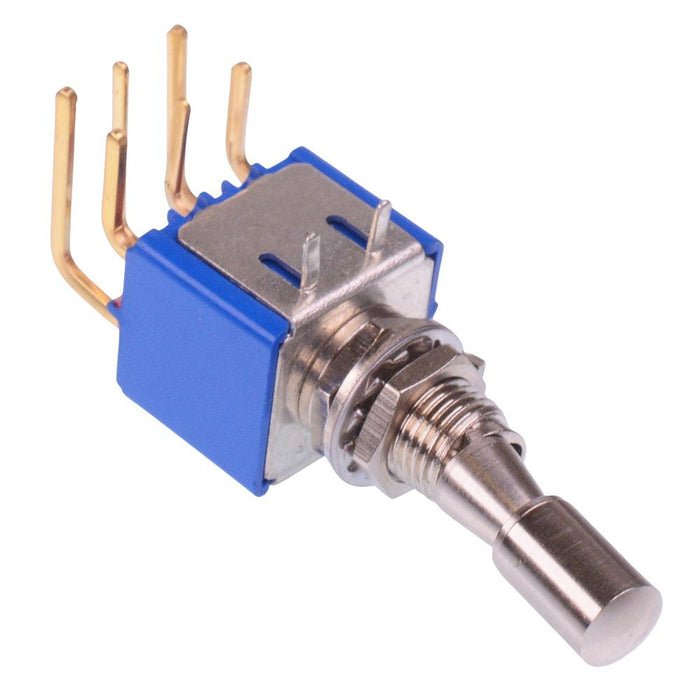 5242WADB-14VX386 APEM On-On Locking 6.35mm Miniature Toggle Switch DPDT 4A 30VDC