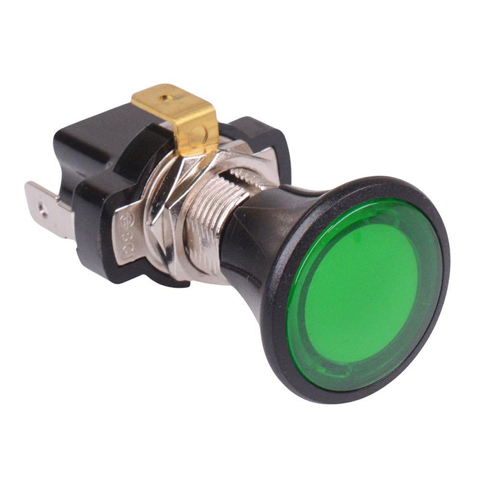 Green Off-On LED Push Pull Switch 10A A3-30L3B-01-HH