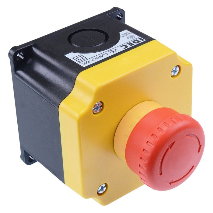 IDEC 22mm Emergency Stop Switch Control Box 2NO-1NC YB1W-YW1B-V4E21R-Y0