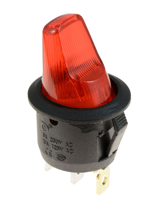 Fat illuminated Red Toggle Switch SPST 12V