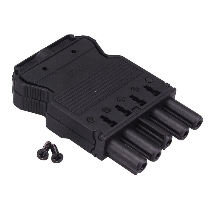 5 Pole Female Lighting Connector 16A 600V