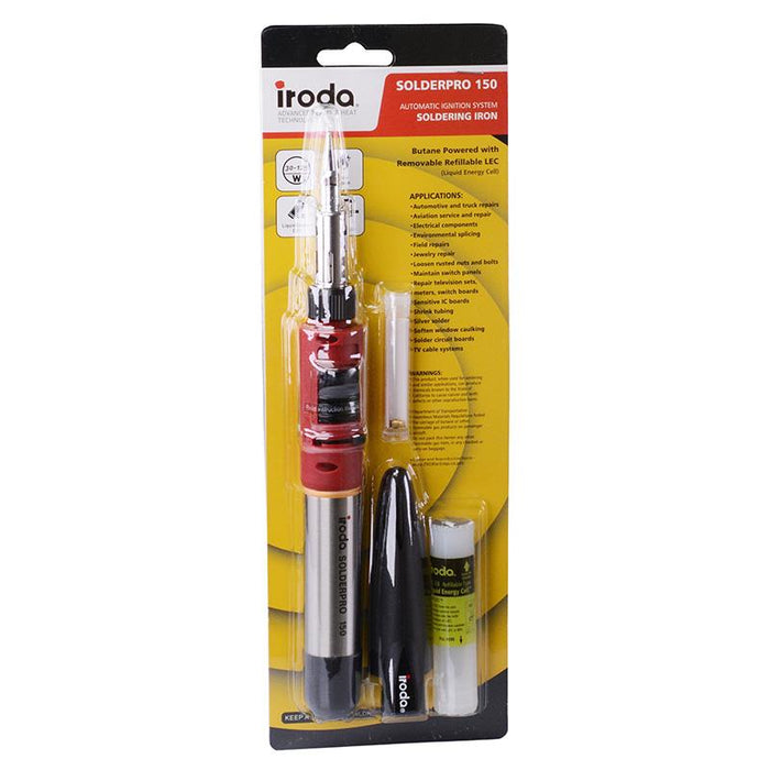 IRODA SolderPro 150 Cordless Butane Gas Soldering Iron 30-125W