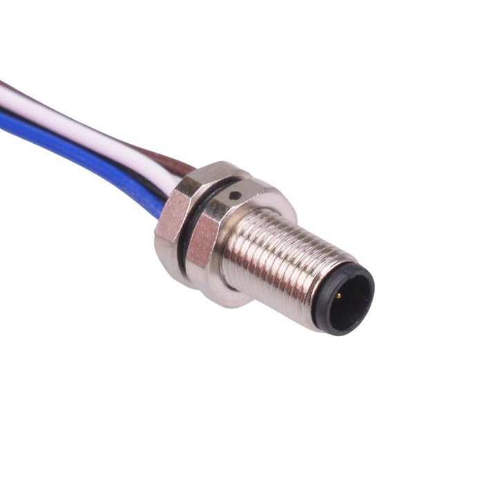4 Way M5 Prewired Male Rear Mounting Receptacle Circular Connector IP67 1A