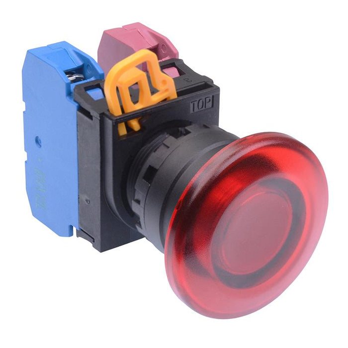 YW1L-M4E11Q0R Red 22mm Mushroom Momentary Push Button Switch 1NO-1NC IP65 IDEC