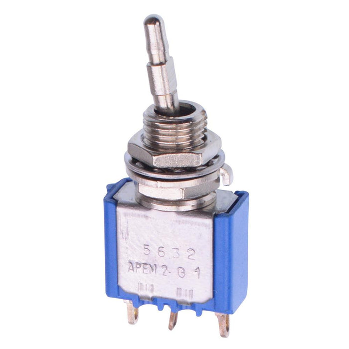 5632A4N APEM On-(On) Momentary 6.35mm Miniature Toggle Switch SPDT 4A 30VDC