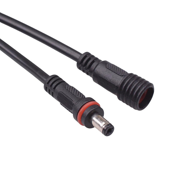 Pair Male + Female 2.1mm Waterproof Locking DC Lighting Connectors IP67
