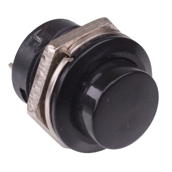 Black Momentary Off-(On) Push Button 16mm 3A SPST