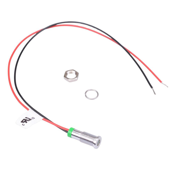 Q6F7CXXG02 Green Flush 6mm 2.1VDC LED Panel Indicator APEM