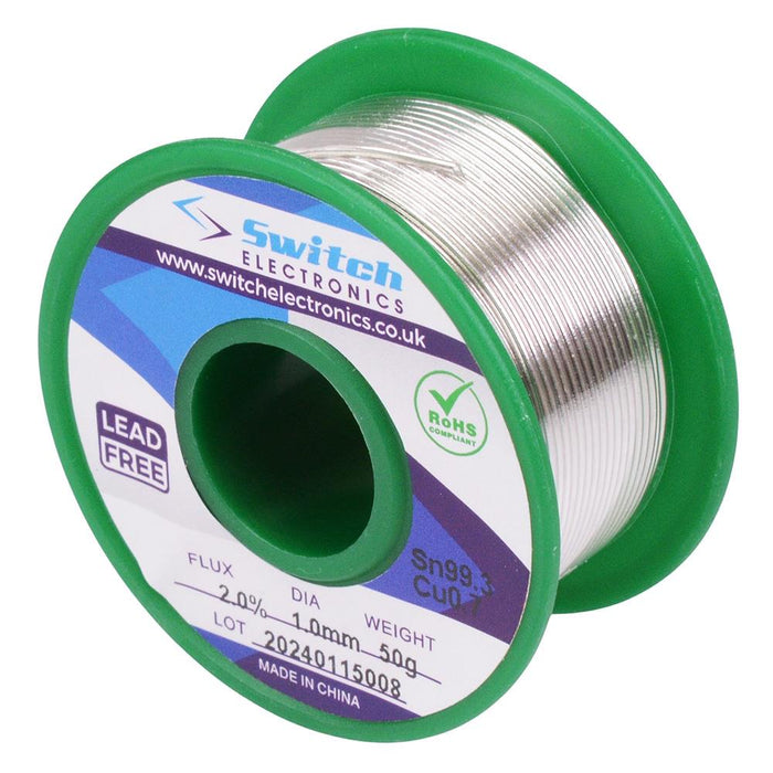 1.2mm 18SWG Lead Free Solder Wire 50g