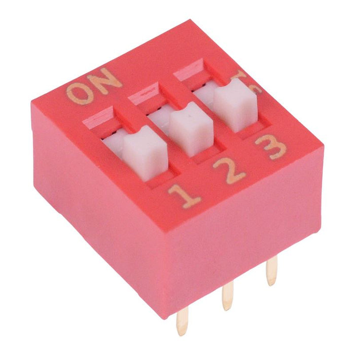 NDS-03-V APEM 3 Way Raised Actuator DIP Switch SPST