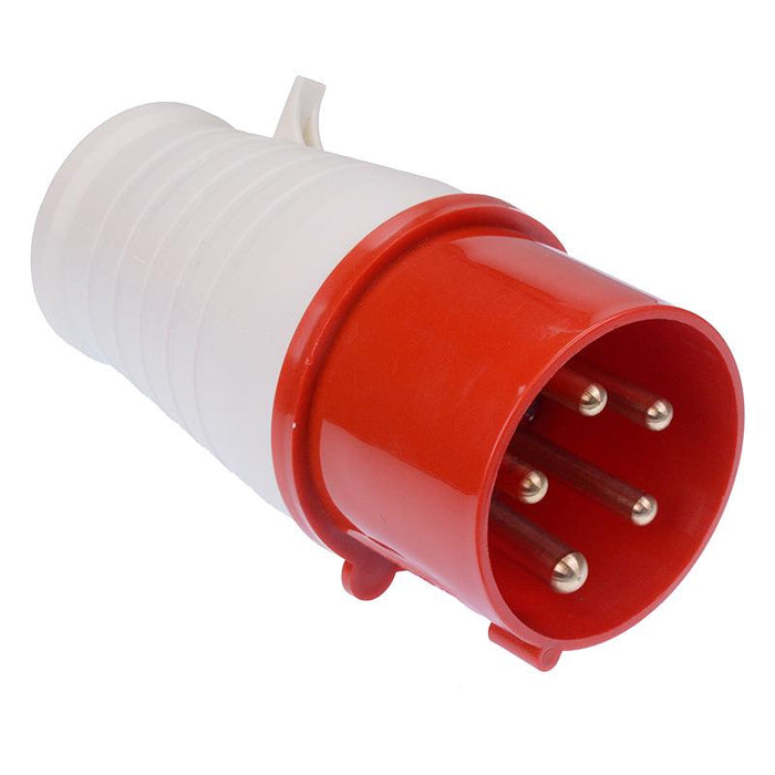 Red 32A 415V 3P+N+E Industrial Plug IP44
