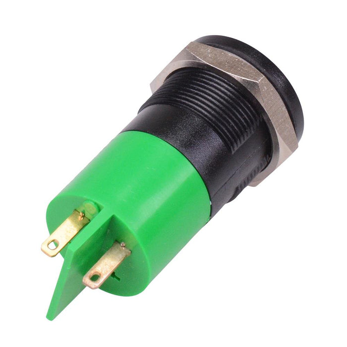 Q22FP1BPXXSG28AE Super Bright Green Flush 22mm 28V LED Panel Indicator IP67 APEM