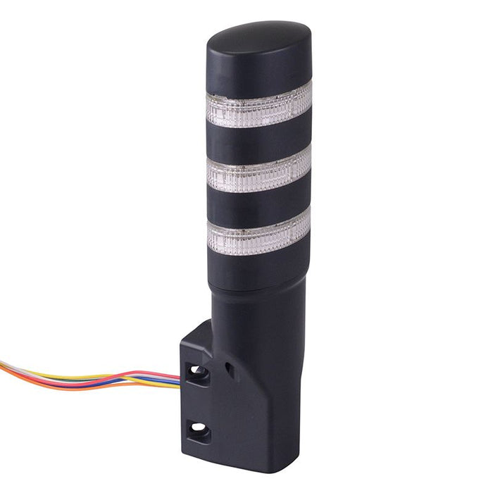 IDEC LD6A-3PQB-RYSC Red/Yellow/Blue Clear Lens Stack Light LED Tower Pole Mount 24VAC/DC