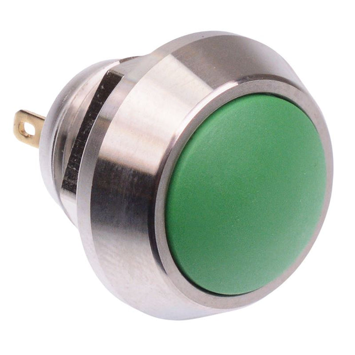 Green Momentary Vandal Resistant Push Button Switch 2A SPST