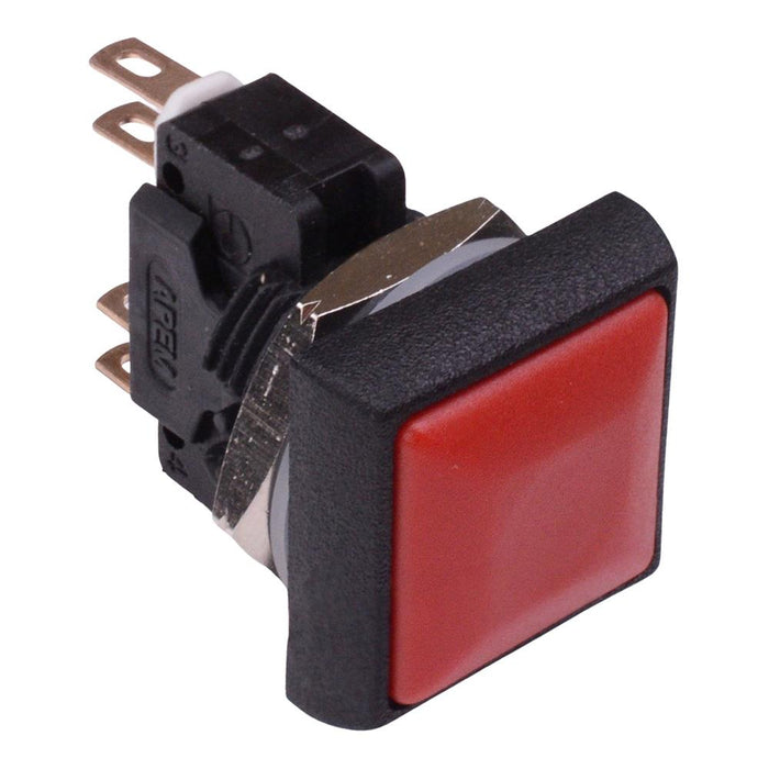 IRC8Z262 APEM Red Square 16mm Momentary Push Button Switch DPDT 5A IP67
