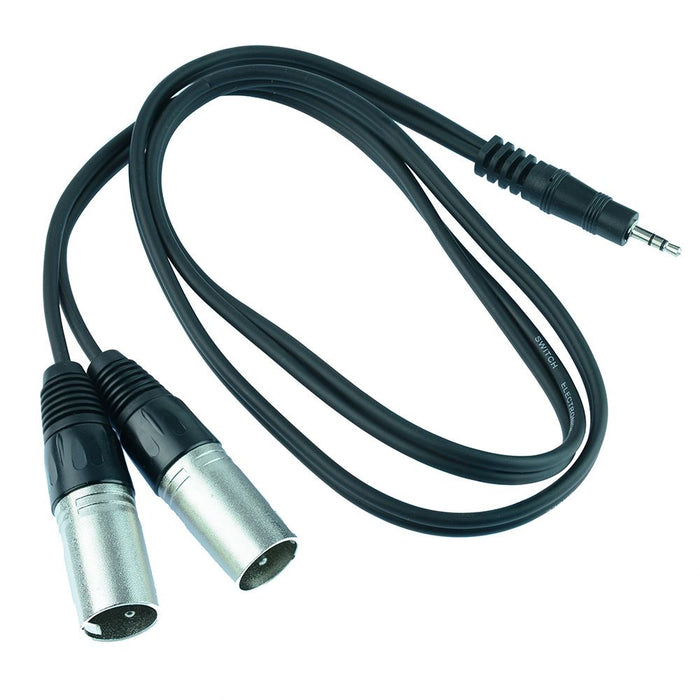 5M 3.5mm Stereo Plug to 2 x XLR Male Plug Lead