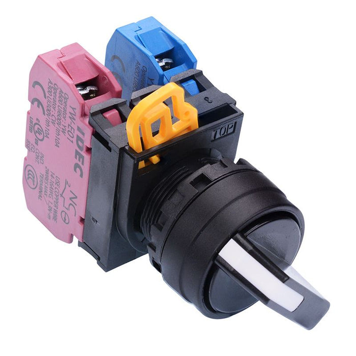 IDEC 22mm 3 Position Maintained Selector Switch 1NO-1NC IP65 YW1S-3E11N1