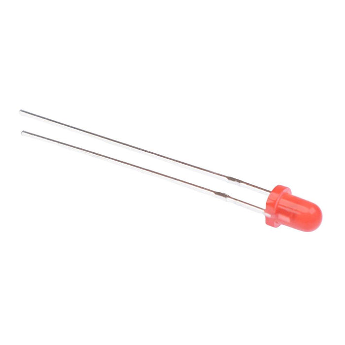 Red 3mm LED Diffused 460mcd 60°