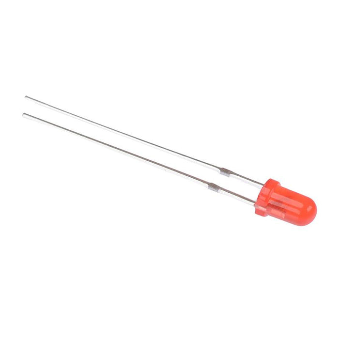 Red 3mm Diffused Round LED 60° 500mcd