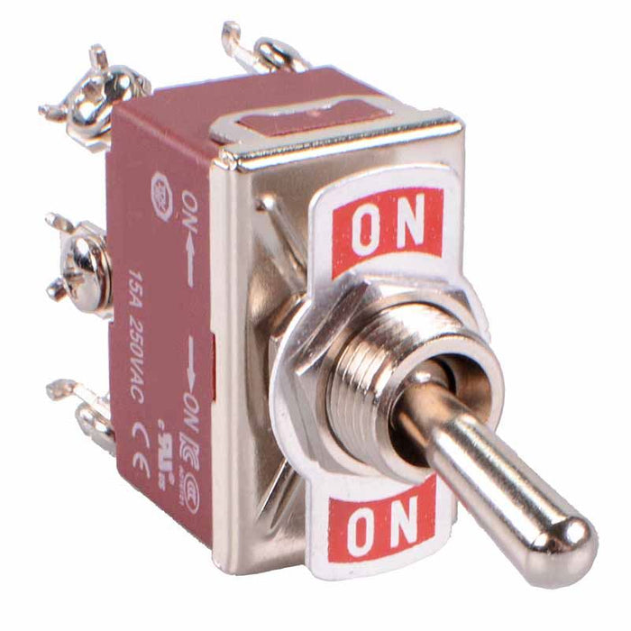 On-On Toggle Switch Screw Terminals 250V 15A DPDT
