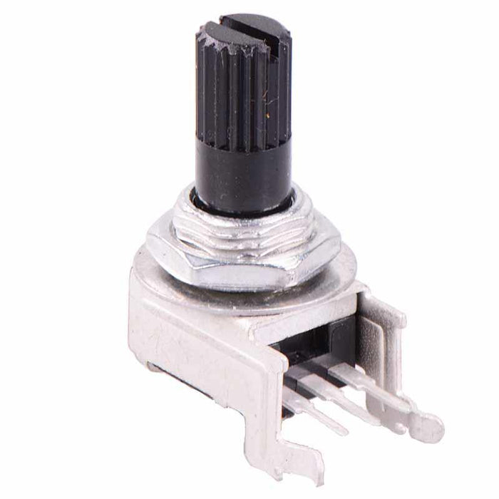 100K Linear 9mm Right Angle Potentiometer Knurled 6mm Shaft