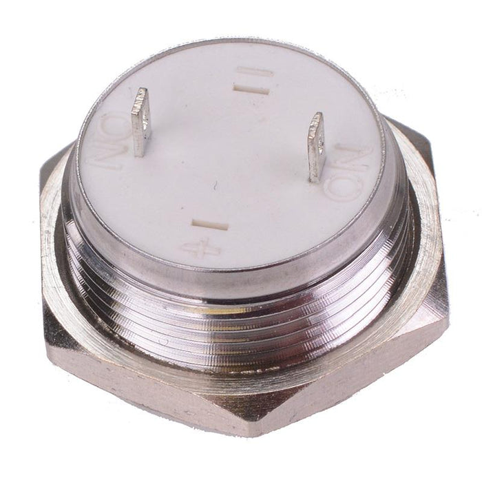 Vandal Resistant Off-(On) Momentary 19mm Ultra Short Switch SPST