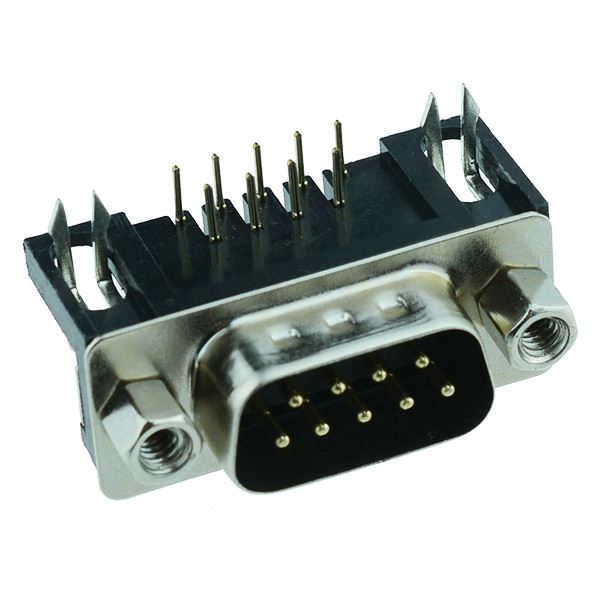 9-Way Right Angle PCB Male D Plug Connector