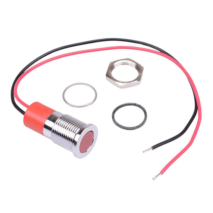 Q14F3CXXHR24E-X0707 Hyper Red Flush 14mm 24VDC LED Panel Indicator IP67 APEM