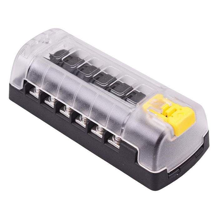 6 Way Locking Standard Blade Fuse Box 100A 32VDC