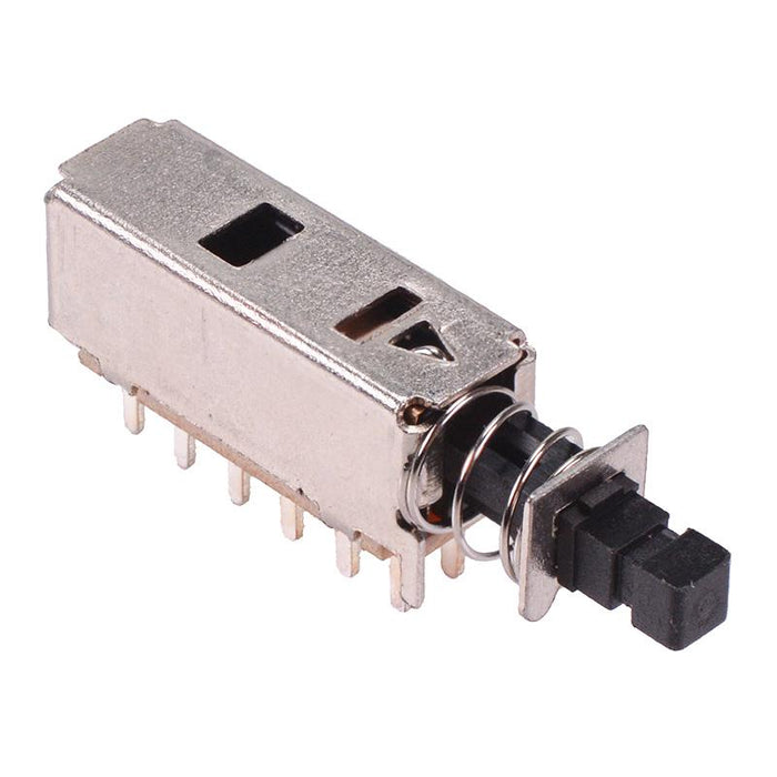 Latching PCB Push Button Switch 4PDT