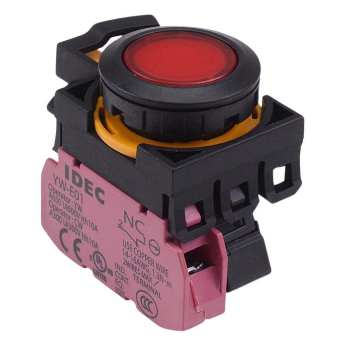 CW1L-M1E01Q4R Red 24V illuminated Momentary Push Button Switch 1NC IP65 IDEC